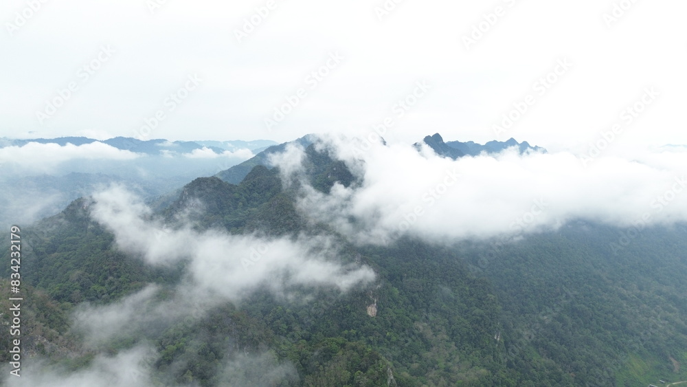 Obraz premium fog in the mountains