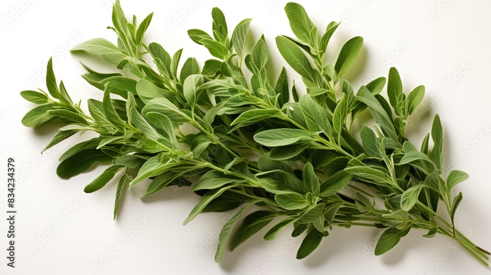 Fototapeta premium Culinary Delights: Fresh Green Ingredients for Flavorful and Healthy Meals