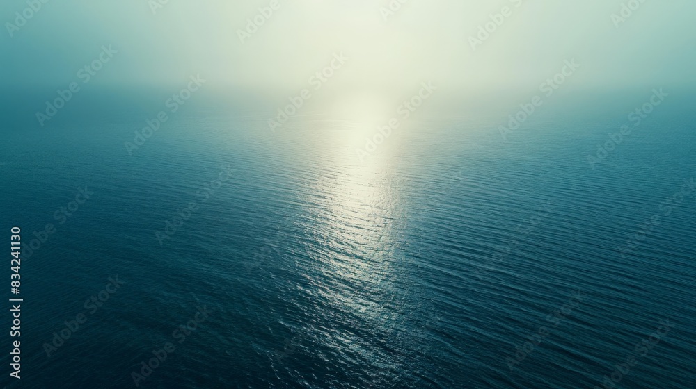 Obraz premium Aerial view of calm sea at dawn