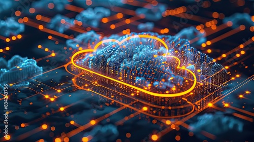 Cloud computing technology and internet of Things concept, big data and connection technology. 