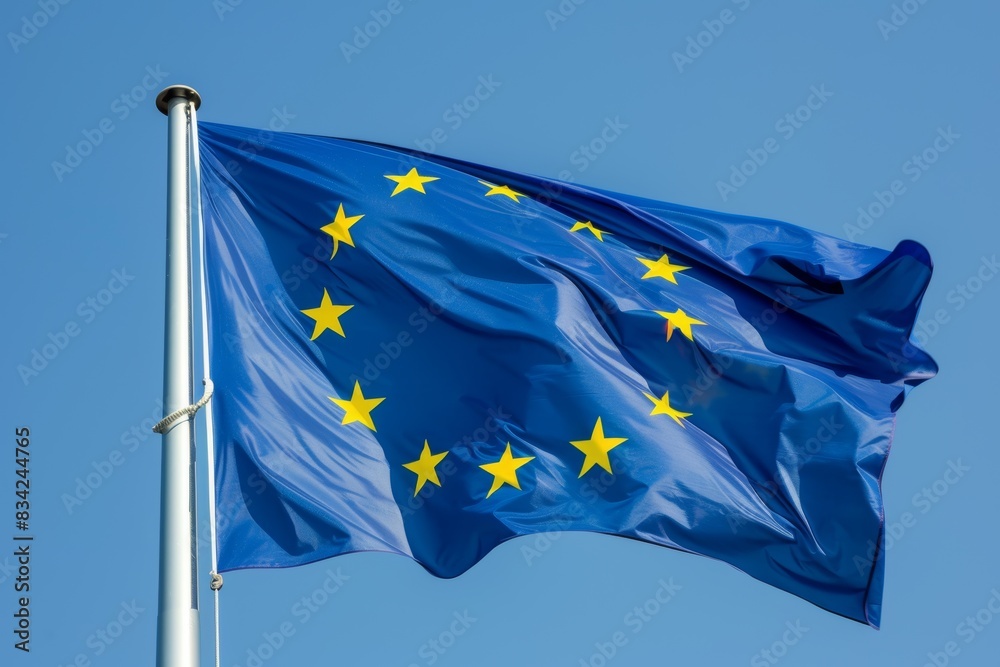 European Union Flag. Generative AI. European Union Flag. Generative AI.