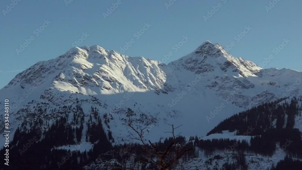 snow covered mountains in winter snow covered mountains in winter