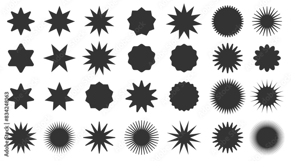 Abstract Starburst Silhouettes Collection Abstract Starburst Silhouettes Collection