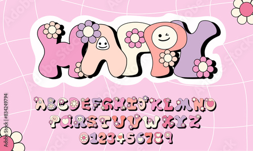 retro flower alphabet, retro font letters, cute retro font, 90s retro font, retro font alphabet, cool . retro font, retro font letters