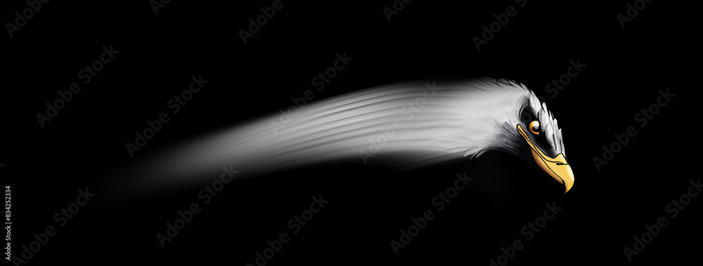 Fototapeta premium Eagle head isolated on background