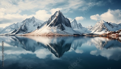 Reflections in Color Snowcapped Swiss Peaks and Tundra © ART IMAGE DOWNLOADS