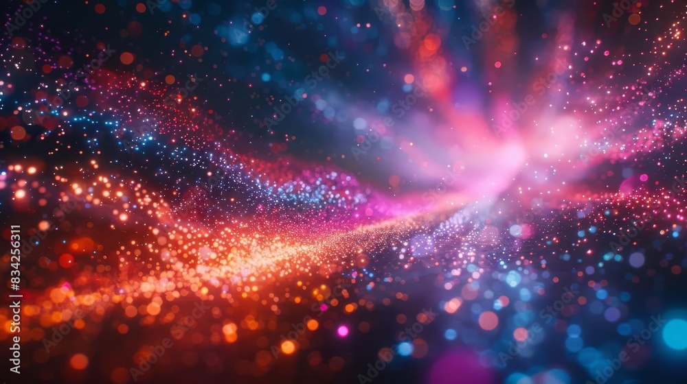 Particle physics research A visualization of a particle collider experiment Particle physics research A visualization of a particle collider experiment