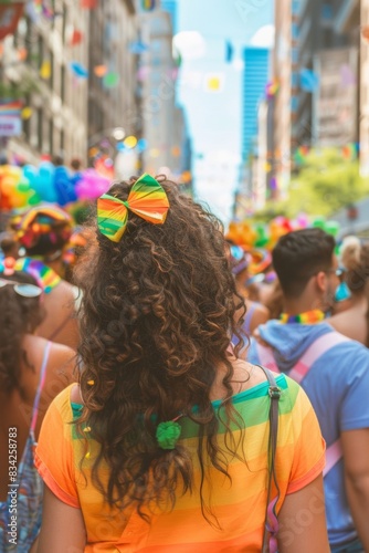 Pictures of the fun atmosphere of the Pride parade Celebrating diversity, unity, and LGBTQ+ pride. © wpw