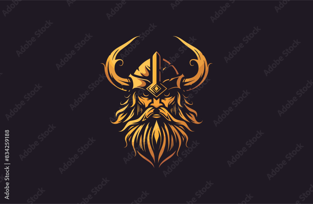 Fototapeta premium Viking logo design template vector illustration