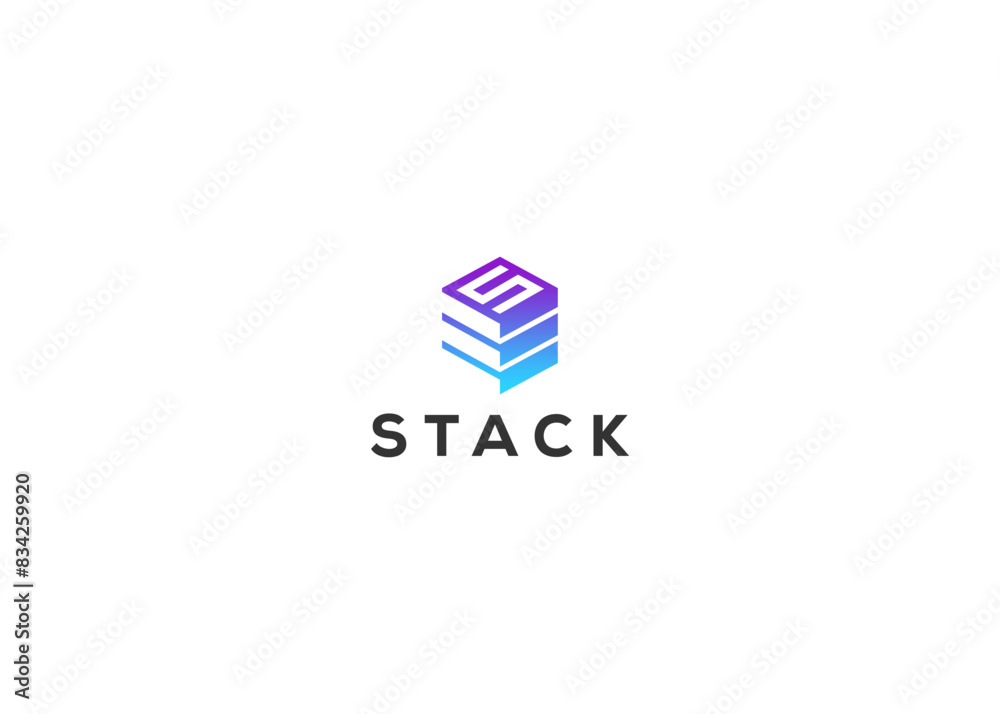 Initial letter S stack logo design vector illustration template Initial letter S stack logo design vector illustration template