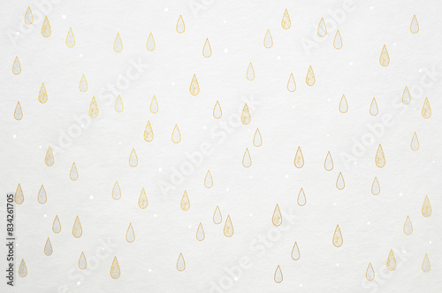 Japanese Washi paper texture with abstract raindrop pattern. Luxury modern Japanese style background.