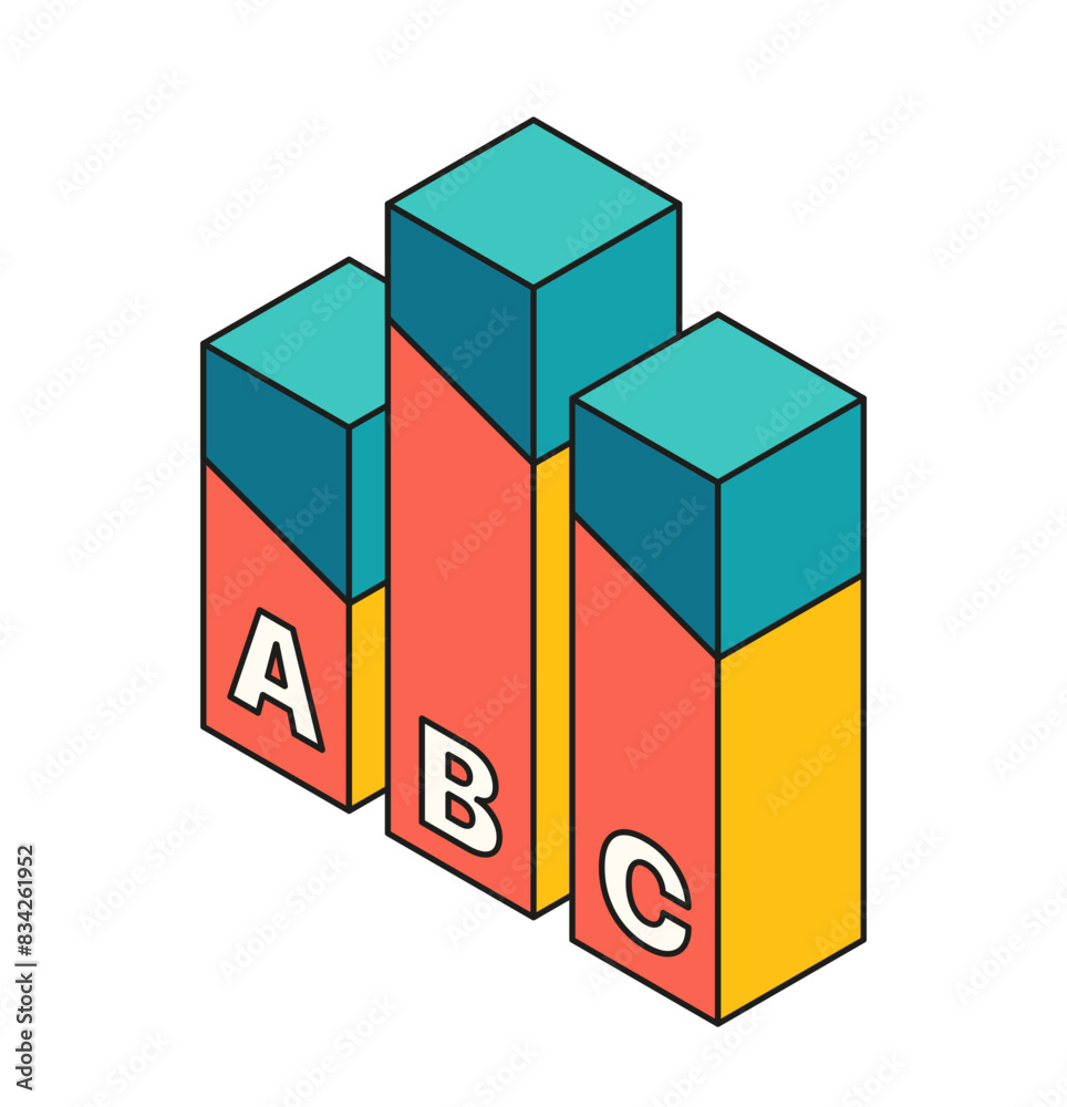 Business isometric icon. Financial growth and development of company ...