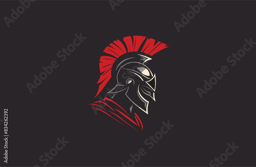 Spartan logo design template vector illustration