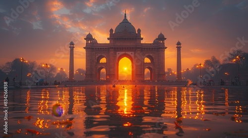 The beautiful Taj Mahal. The most famous building in India. A landmark of India © Александр Лобач