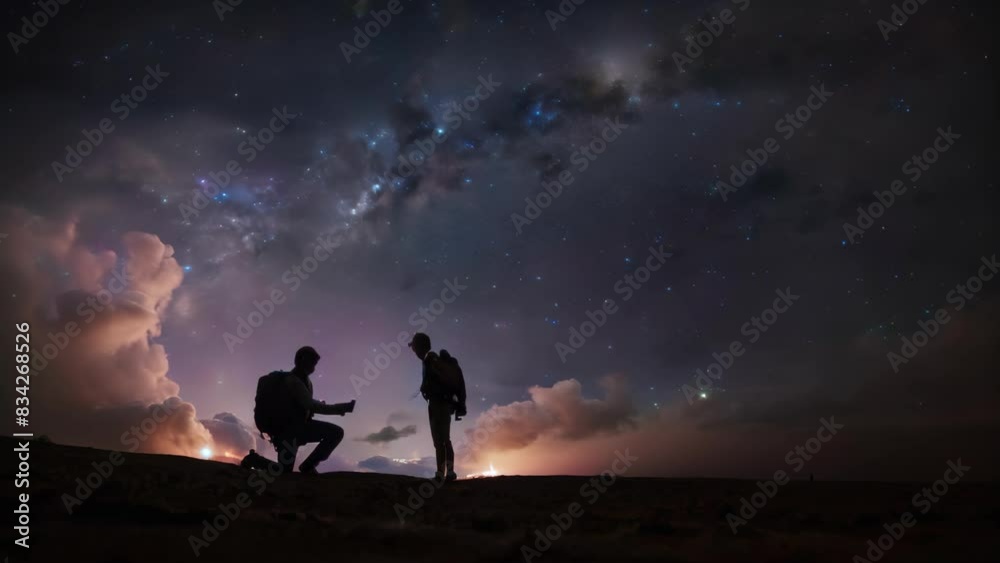 Milky Way Proposal Under a Starry Night Sky Milky Way Proposal Under a Starry Night Sky