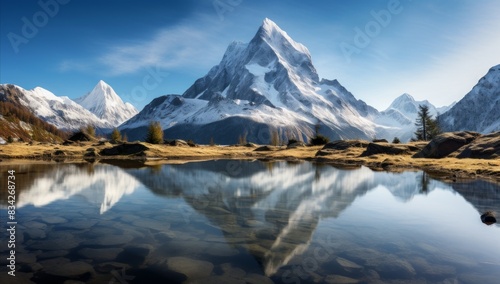Swiss Reflections Majestic Peaks and Tranquil Waters © ART IMAGE DOWNLOADS