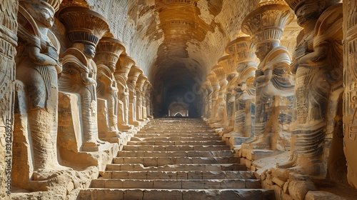 Step into palace of Gudea in Lagash where the ruler commissioned statues and temples honoring the gods fostering spiritual life in ancient Mesopotamia photo