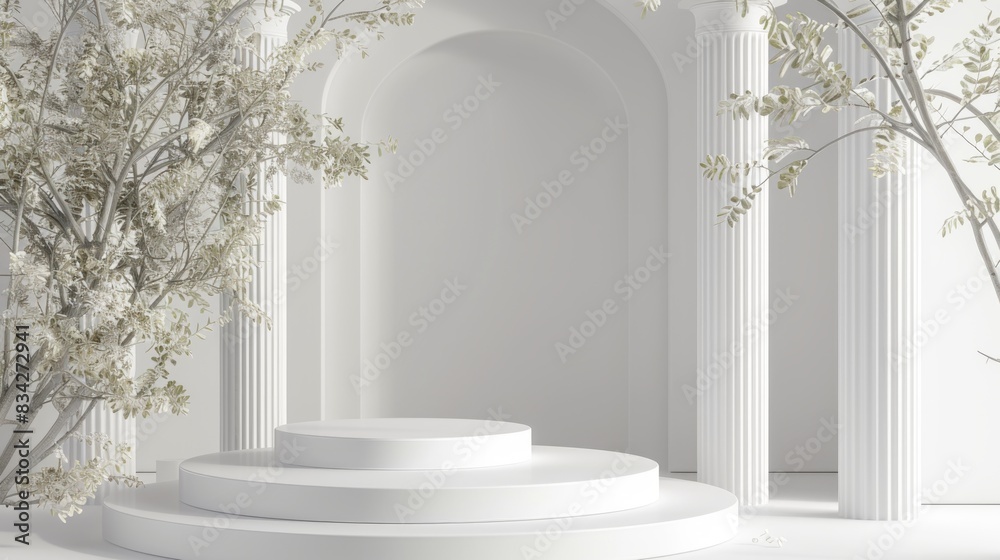 Background podium column 3d roman luxury greek white ancient display product classic. Podium platform background column pillar stage minimal stand beauty design greece render scene plant cosmetic rome Background podium column 3d roman luxury greek white ancient display product classic. Podium platform background column pillar stage minimal stand beauty design greece render scene plant cosmetic rome