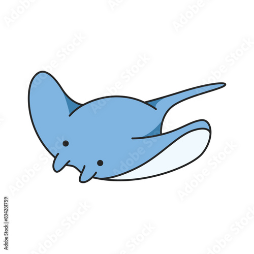 Cute Manta ray illustration