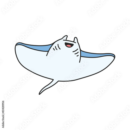Cute Manta ray illustration