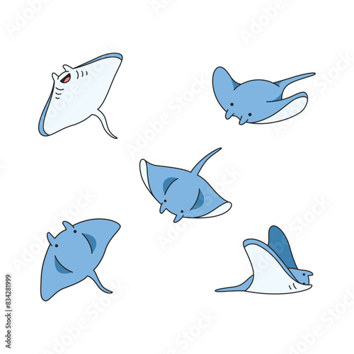 Cute Manta ray illustration
