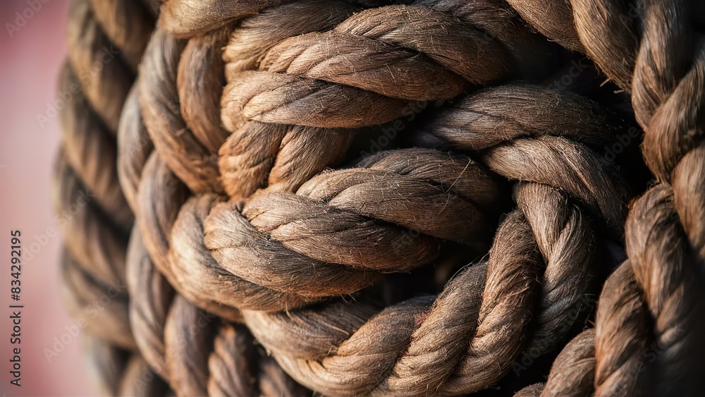 A close-up image of a rope, highlighting its texture and fibers A close-up image of a rope, highlighting its texture and fibers