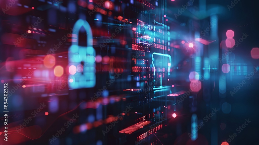 A screen showing a secure two-factor authentication process, Secure Software Development, blurred background. A screen showing a secure two-factor authentication process, Secure Software Development, blurred background.