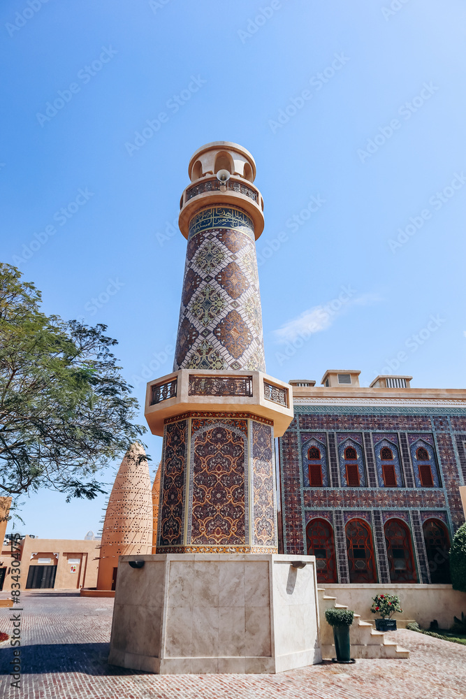 The Katara Mosque, sometimes referred to as the Blue Mosque of Katara, is a very intricate and beautiful mosque which is located in the Katara Cultural Village The Katara Mosque, sometimes referred to as the Blue Mosque of Katara, is a very intricate and beautiful mosque which is located in the Katara Cultural Village
