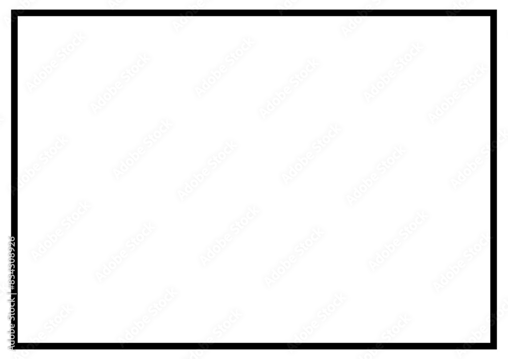 Simple black rectangular border with A4 paper size Simple black rectangular border with A4 paper size