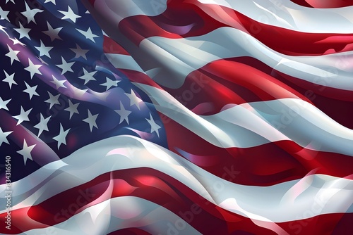 An illustration of USA Flag for Independence day