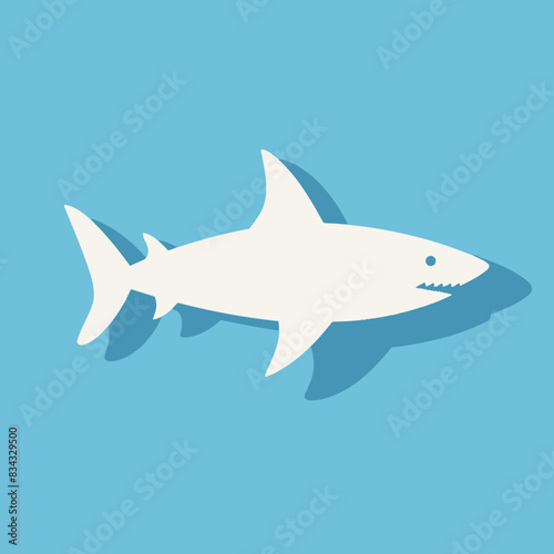 Shark Vector Illustration   Marine, Predator, Ocean, Teeth, Icon