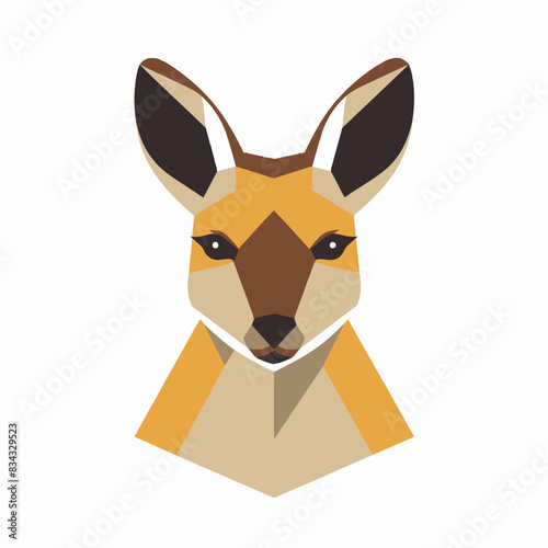 Wallaby Flat Vector Art Simple Vector Icon Style