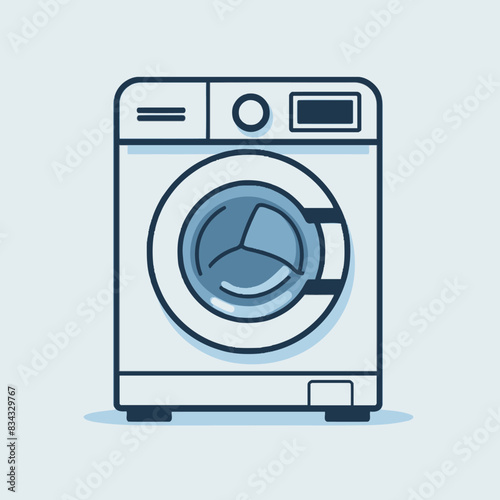 Washing Machine Logo Vector Art in Plain Background