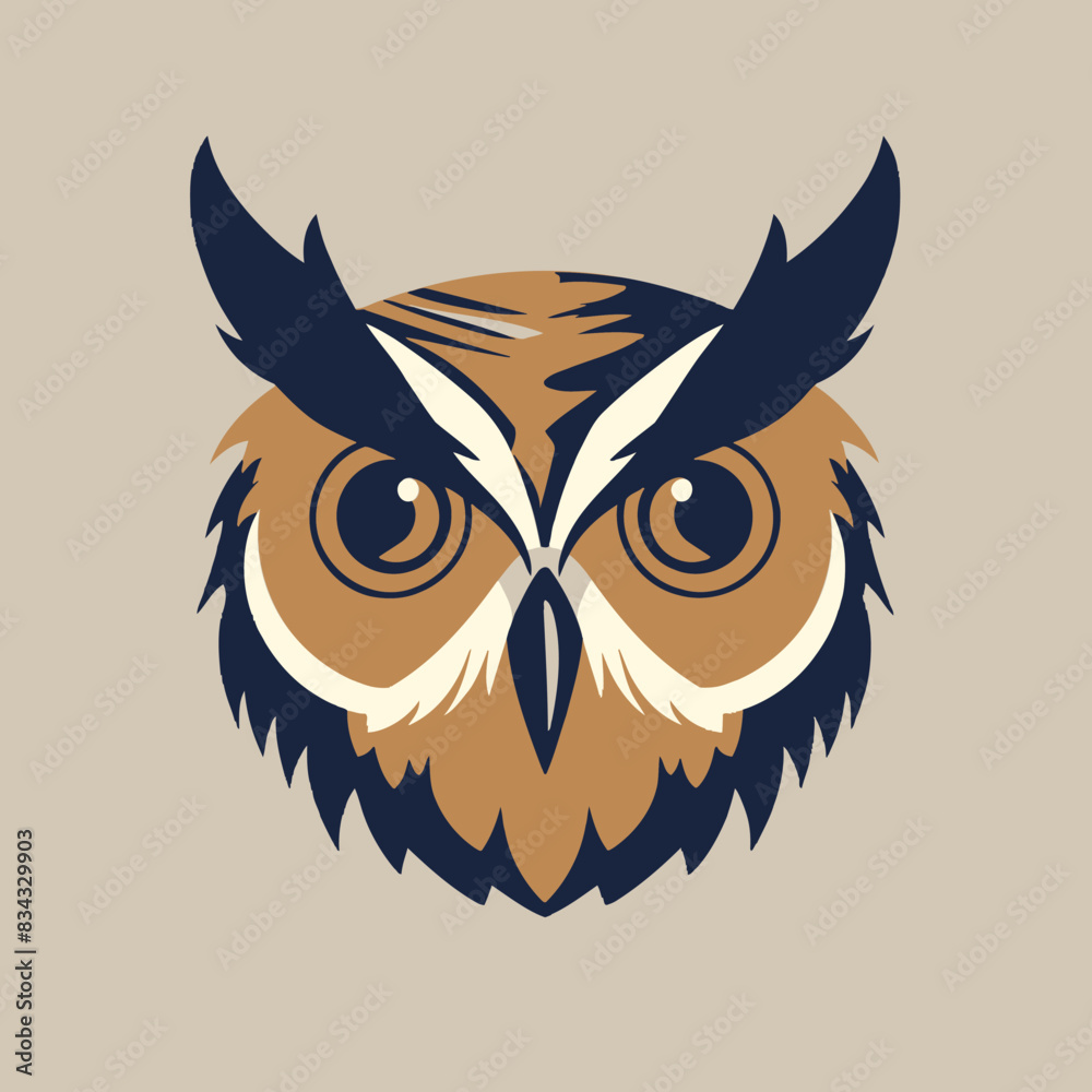 Wise Owl Flat Vector Art Simple Vector Icon Style Wise Owl Flat Vector Art Simple Vector Icon Style