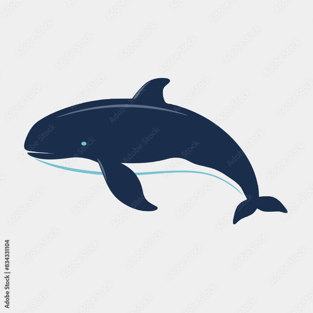 Fototapeta premium Whale Vector Illustration Marine, Ocean, Mammal, Giant, Icon