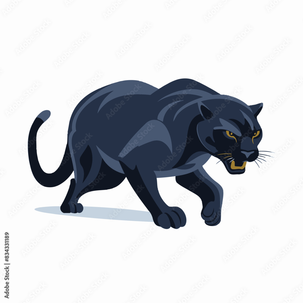 Fototapeta premium Agile Panther Vector Illustration Wildlife, Predator, Fast, Cat, Icon