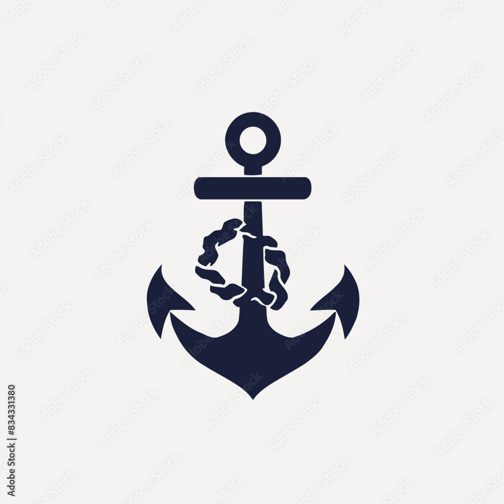 Anchor Logo Style Vector Illustration   Maritime, Nautical, Ship, Icon, Sailor