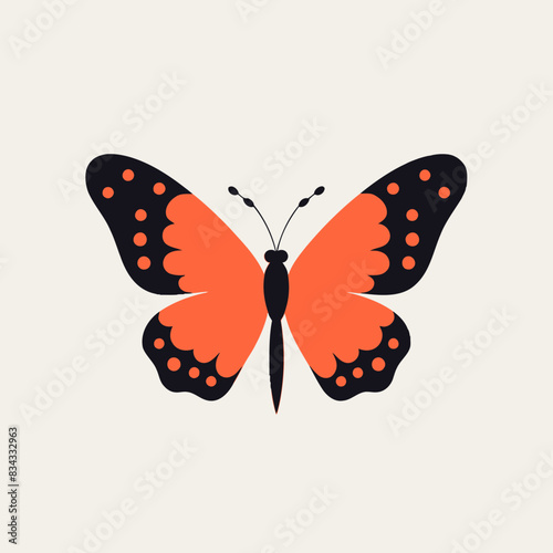 Butterfly Vector Illustration   Insect, Lepidoptera, Wings, Nature, Icon