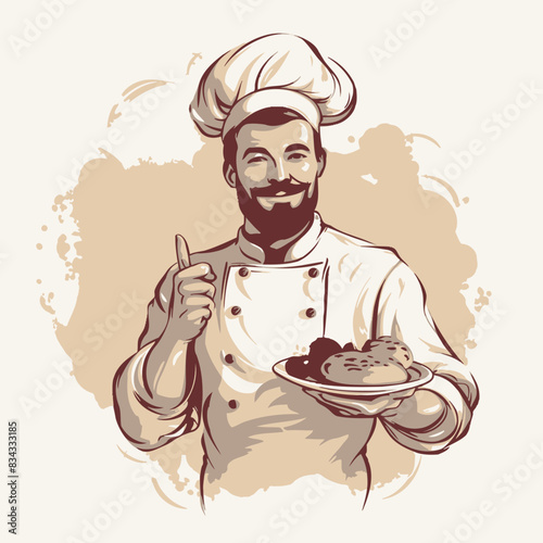 Chef Vector Art   Cooking, Culinary, Hat, Kitchen, Icon