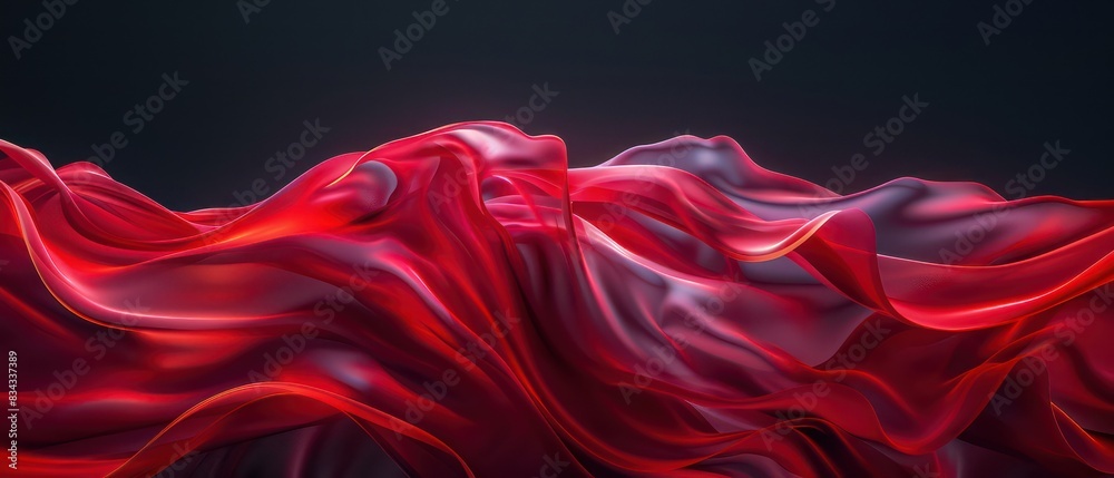 abstract wallpaper with floating red waves on a black background
abstract wallpaper with floating red waves on a black background