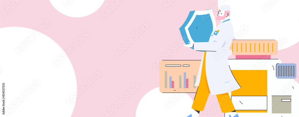 Medical characters fighting the epidemic flat vector concept operation hand drawn illustration
Medical characters fighting the epidemic flat vector concept operation hand drawn illustration