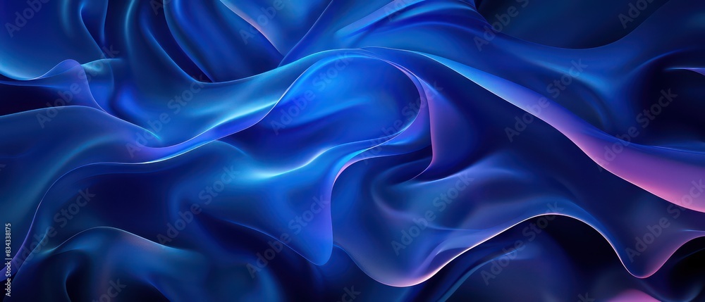 Fototapeta premium abstract blue wavy smoke wallpaper