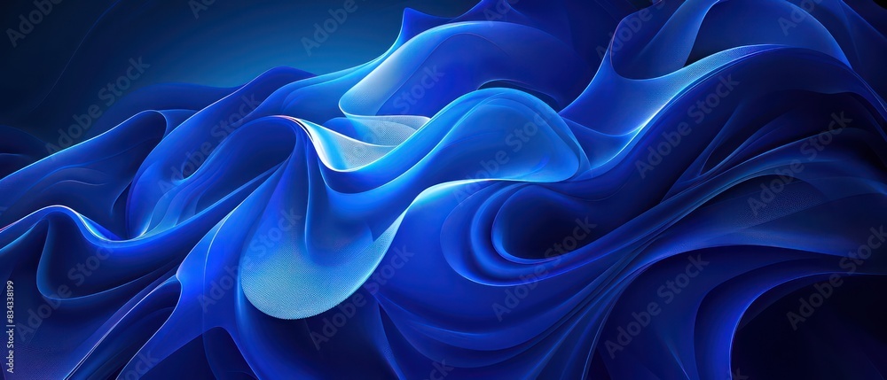 Obraz premium abstract blue wavy smoke wallpaper