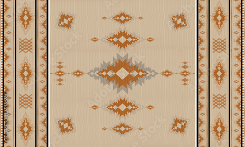 Tribal seamless pattern ethnic jewelry Southwestern ethnic decoration style Vector seamless pattern Illustration of a woven carpet