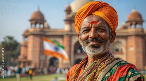 A man in traditional Indian clothes on India s Independence Day