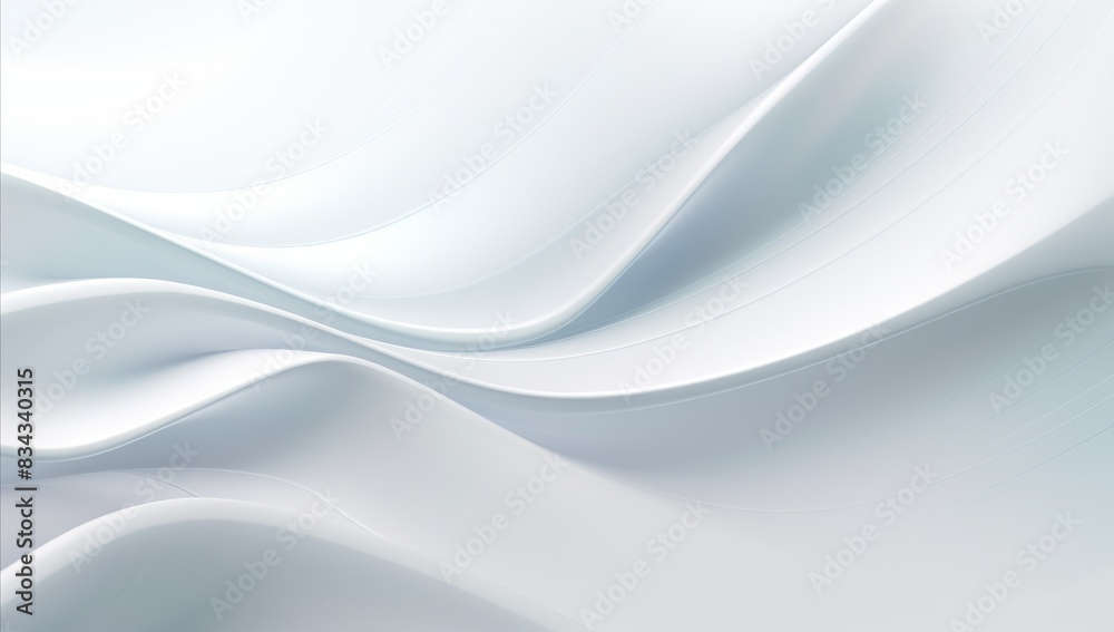 Obraz premium Ethereal Elegance White Swirls with Metallic Sheen on a Sleek Canvas