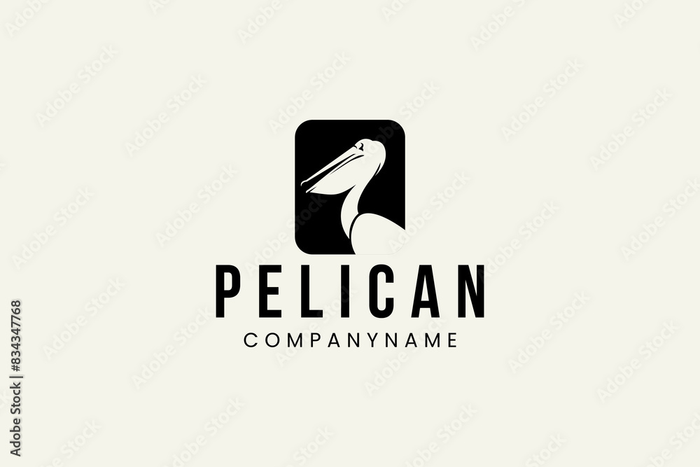 pelican logo vector icon illustration pelican logo vector icon illustration