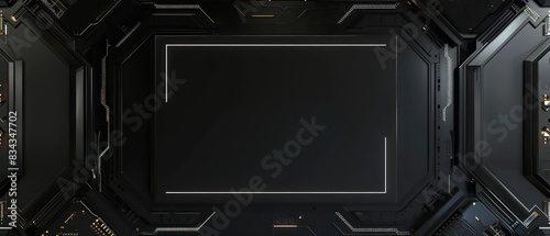 futuristic wallpaper with a dark rectangle in the center