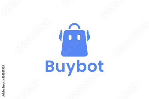 robotic logo vector icon illustration