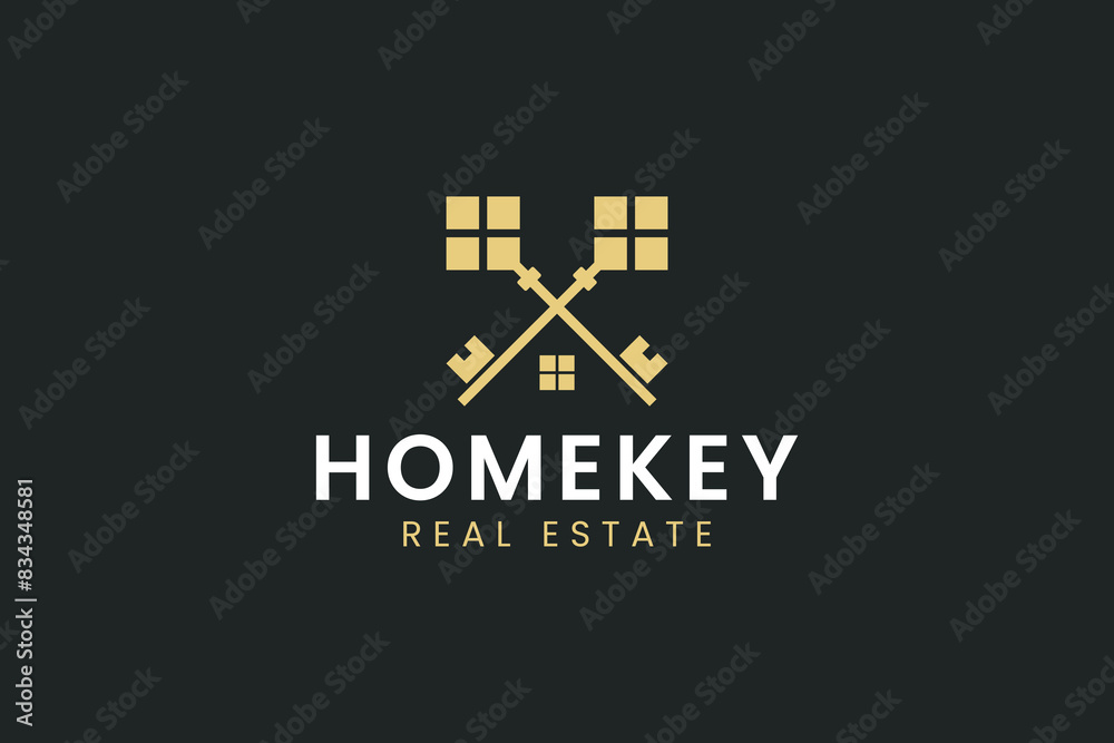 home key logo vector icon illustration